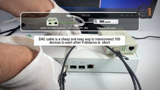 10GBps DAC Direct Attach Cable to Connect 10Gb SFP Media Converter with 10Gb Ethernet Switch [upl. by Leitao]