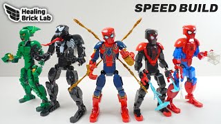 All LEGO Marvel Spider Man Figures sets Compilation Speed Build [upl. by Ocirne]