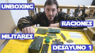 Unboxing raciones Ejercito Español Desayuno 1 [upl. by Leontina]