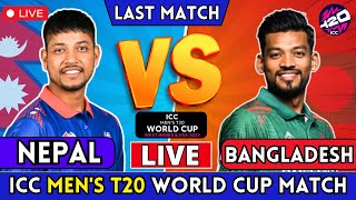 NEPAL VS BANGLADESH ICC T20 WORLD CUP LIVE  T20 WORLD CUP MATCH 2024 ANALYSIS [upl. by Stinson]