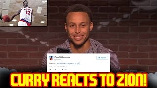 STEPH CURRY REACTS TO ZION WILLIAMSON DUNKS [upl. by Ysor]