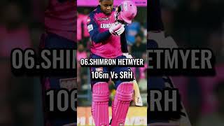 Top 10 Longest Sixes in IPL 2024🏏💥ipl2024 longestsixes cricket ipl shorts ipl cricketshorts [upl. by Arod369]