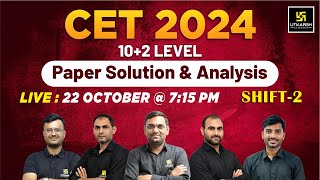 Raj Cet Paper Solution 2024  Raj CET102 Paper Solution amp Analysis Shift 2  Utkarsh Classes [upl. by Ddej]