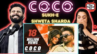 Coco  SukhE ft Shweta Sharda  Jaani  Arvindr Khaira  Desi Melodies  Delhi Couple Reactions [upl. by Sparky]