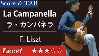 La Campanella FLiszt Fingerstyle Guitar【Score amp TAB】 [upl. by Affer]