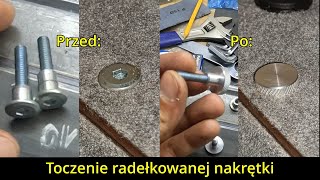 Tokarka 360x1000 Toczenie i radełkowanie nowej nakrętki z aluminium [upl. by Kaspar520]