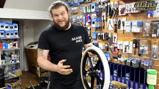 Alans BMX How to Fit Tyres to Skyway Tuff Wheels [upl. by Favrot]