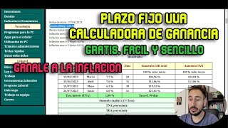 PLAZO FIJO UVA CALCULADORA DE GANANCIA [upl. by Enalda]