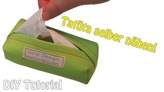 TASCHENTÜCHERTASCHE SELBER NÄHEN  DIY  Nähen für Anfänger  Tutorial [upl. by Potash]