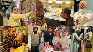 NUH RANI DI PEKE FAMILY NAL FIRST DINNER AND CAKE CUTTING CEREMONY  FAMILY VLOGS  INDER amp KIRAT [upl. by Eselahs]