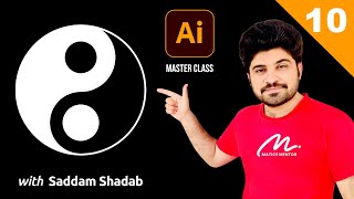 Adobe Illustrator in urdu  Shape builder tool  Class 10 [upl. by Ecirbaf]