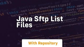 java sftp list files [upl. by Essyla190]