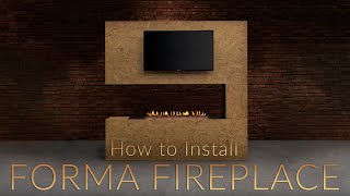 Fireplace Built in Wood  How to Install Forma Automatic Ethanol Fireplace [upl. by Aiblis]