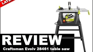 Craftsman Evolv 28461 table saw review 2021 [upl. by Greenebaum181]