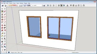 Sketchup How To Make Windows [upl. by Yelekreb]