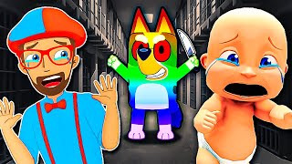 Baby and Blippi Escape RAINBOW BLUEY Prison [upl. by Leora]