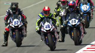 🏍️ Highlights Stock ECh Race  Round 3 Barcelona l  2024 FIM JuniorGP™ World Championship [upl. by Mort]