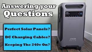 Anker SOLIX F3800  Your Questions Answered DC Charging Cables  Ideal Solar Panels  and More [upl. by Blaseio991]