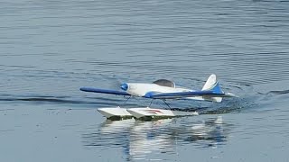 RC Floatplane EFlites Pulse 15e with Apprentice Floats [upl. by Ynaffyt]