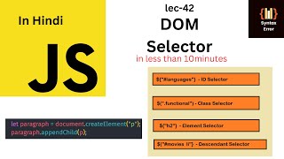 Learn DOM Element Selector in JavaScript in less than 10 Minutes 42 [upl. by Aicel]