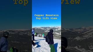 View at Copper Mountain Highest Peak coppermountain highestpeak skiresort snowboarding views [upl. by Rebmaed]