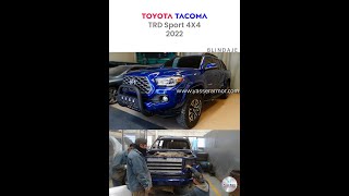 BLINDAJE TOYOTA TACOMA TRD SPORT 2022 quotLista para la batallaquot Shorts [upl. by Janus]