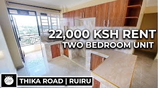 VERY AFFORDABLE TWO BEDROOM MASTER EN SUITE APARTMENT UNIT  THIKA ROAD  RUIRU APARTMENT TOUR [upl. by Sihtnyc89]