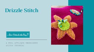 How to do a Drizzle Stitch  A Wool Appliqué Embroidery Tutorial [upl. by Lleder]