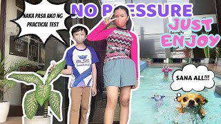 SWIMMING PRACTICE MAKES YOU BETTER swimming swimmingpool bonding familyvlog swim miming [upl. by Notnirb]