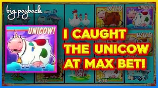 UNICOW AT MAX BET WHOA Journey To The Planet Moolah Slot [upl. by Saeger]