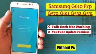 Samsung J7 Prime FRP Bypass Android 601 Without Pc  G610FG611fG570f Google Account Unlock 2023 [upl. by Paulie]