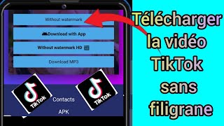 comment télécharger une vidéo Tiktok sans filigrane [upl. by Anyl]