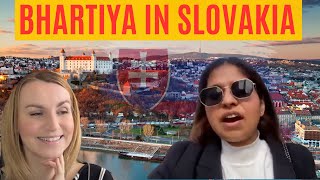 Indian visits Bratislava an tastes Slovak food  Reaction [upl. by Vinn]