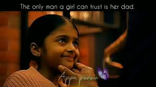 Appa 💕 Ponnu Whatsapp Status  leo thalapathy vijay daughter status song tamil ytshorts [upl. by Frost]