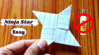 How to make Ninja Star  Origami  Paper Ninja Star Without Glue  ninja star easy  DIY Ninja Star [upl. by Lothair551]