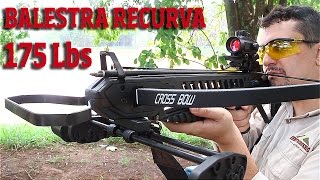 Teste de Tiro com Balestra Recurva de 175 Lbs MK XB21BK  Ventureshop [upl. by Noffihc600]