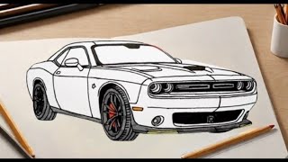 quotBeginners Guide to Sketching a Dodge Challengerquot [upl. by Aleicarg820]