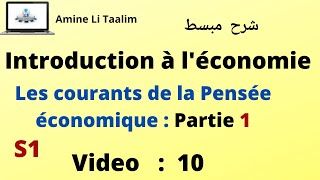 Introduction à léconomie S1  Les courants de la pensée économique  Partie 1 [upl. by Nrubliw85]