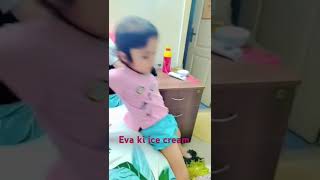 Eva ne khilai papa ko icecreameva reelyoutube short video 😱🤣🤣😜 [upl. by Truk]