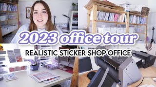 2023 Sticker Shop Office Tour My Small Business Office  Plannerface [upl. by Alleira]