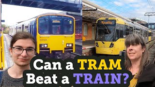 Can a TRAM Beat a TRAIN from Altrincham to Manchester [upl. by Stanwood155]