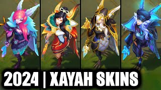 ALL XAYAH SKINS SPOTLIGHT 2024  League of Legends [upl. by Shanan]