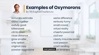 Examples of Oxymorons and what is an Oxymoron [upl. by Tonjes308]