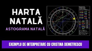 Astrograma natală  harta natala  Exemplu de interpretare cu Cristina Demetrescu [upl. by Sardse]