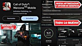 YA SALIO LA MEGA ACTUALIZACION DE WARZONE MOBILE  OPTIMIZACION Y OPCION DE GRAFICOS  TODO LO NUEVO [upl. by Sinnaiy325]