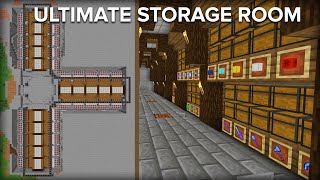 Minecraft Storage Room with Automatic Sorting System  2 Million Item Capacity [upl. by Antonietta313]