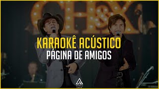 Chitãozinho amp Xororó  Página De Amigos  PLAYBACK ACÚSTICO [upl. by Paschasia]