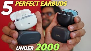 5 Best Earbuds Under 2000 in India 2024 Perfect Earbuds ⚡⚡ Top 5 TWS Under 2000 ⚡⚡ [upl. by Canale]