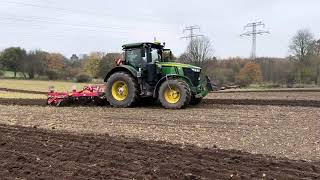 Winterfurche mit John Deere 7290R und Väderstad Cultus 300 [upl. by Gamal]