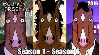 Every Bojack Horseman Opening Season 6 intro included 2014  2019  End Credits quotBack in the 90squot [upl. by Urbas636]